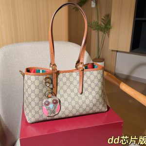 Gucci GG Emblem Monogram Large Tote Bag 32x20x10