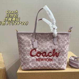 Size 26*22 Coach COACH cargoTote Bag. The color matches a lot of colors. It is h