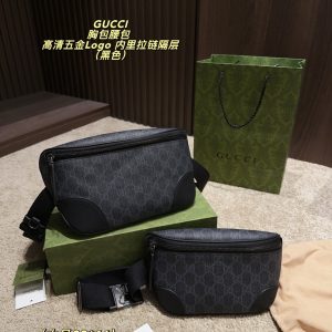Box size 23*14 Kuqi Chest BagWaist Bag Gucci high-end goods‼ New "GUCCI Gucci" C