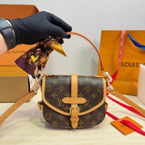 LV Saumur bbMini Gemini NewSaddle Bag is here! The leather version is really sup