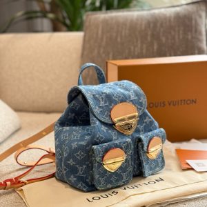Classic remodeling group LV presbyopic denim Blue Zundu ho ho look! Louis Vuitto