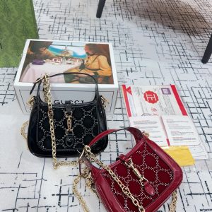 QueenXuan new product release, with folding box size 19*12, cool Gucci Jackie196
