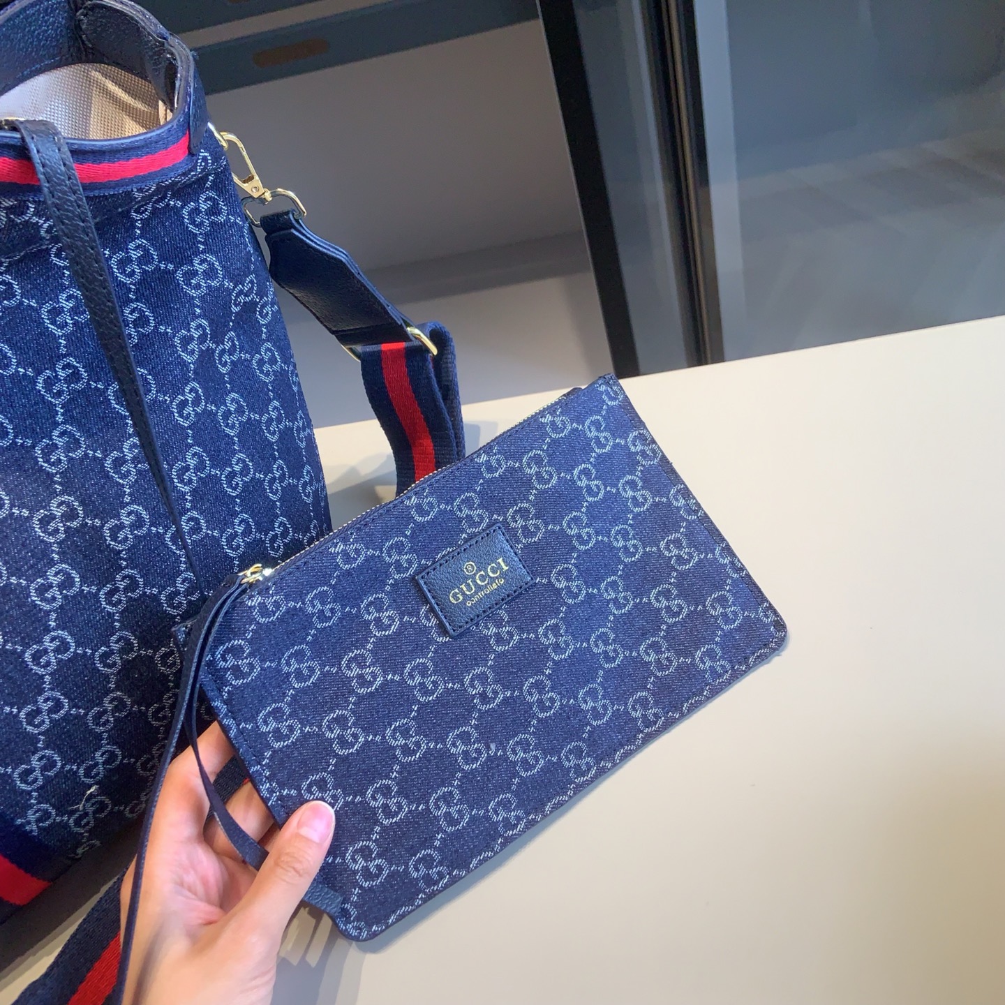 GUCCIShopping Bag+GUCCIChain Bag++G Wallet Shopping Bag: 35*27*12 small bag 23*1 - Image 3