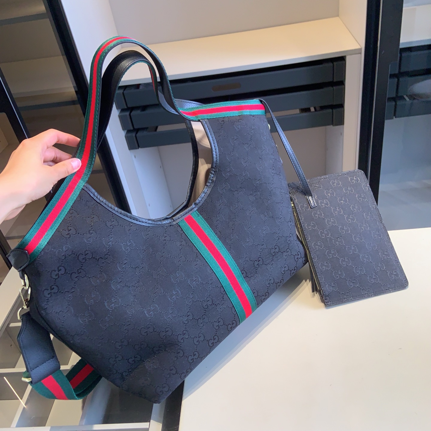 GUCCIShopping Bag+GUCCIBackpack+G Home Wallet Shopping Bag: 35*27*12 small bag 2 - Image 4