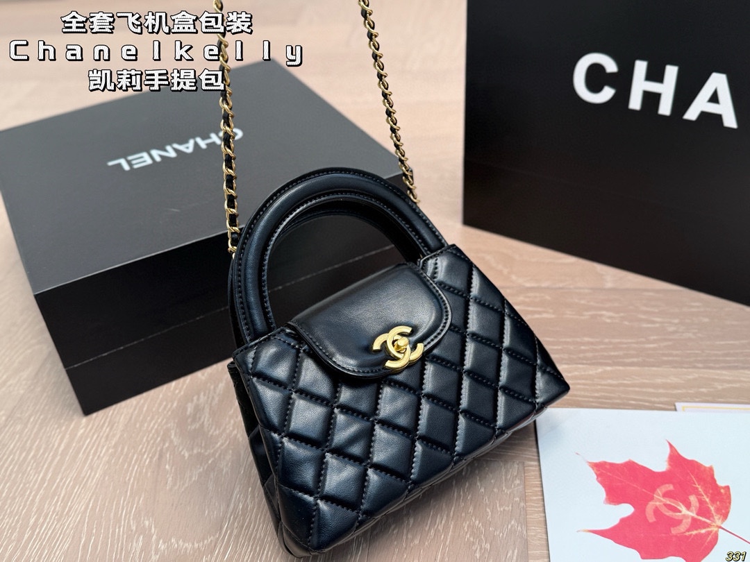 Full set of airplane box packaging ChanelChanelkelly Kelly Handbag Fashion is a