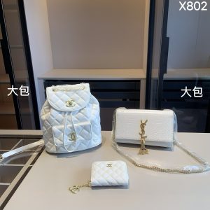 ChanelBackpack+Saint LaurentChain Bag+ChanelWallet Backpack: 22*24*13 Chain Bag: