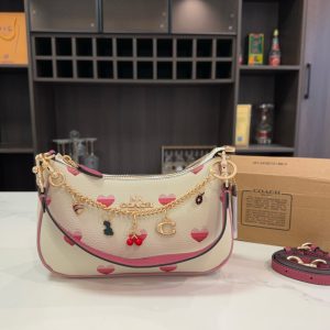 Airplane box size: 24*13cm Coach COACH Teri mahjong bag Underarm Bag Valentine’s