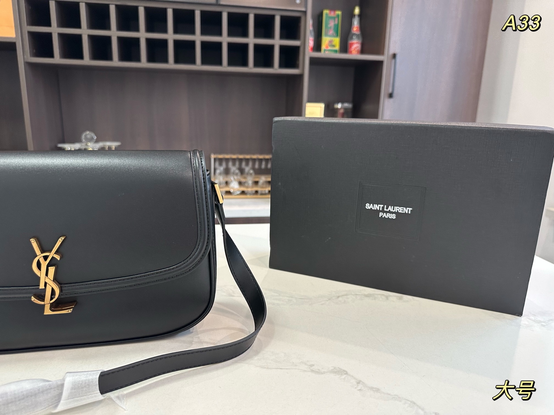. Folding box size: 24cm/30cm Saint Laurent YSL solferino bag New tofu bag is he - Image 3