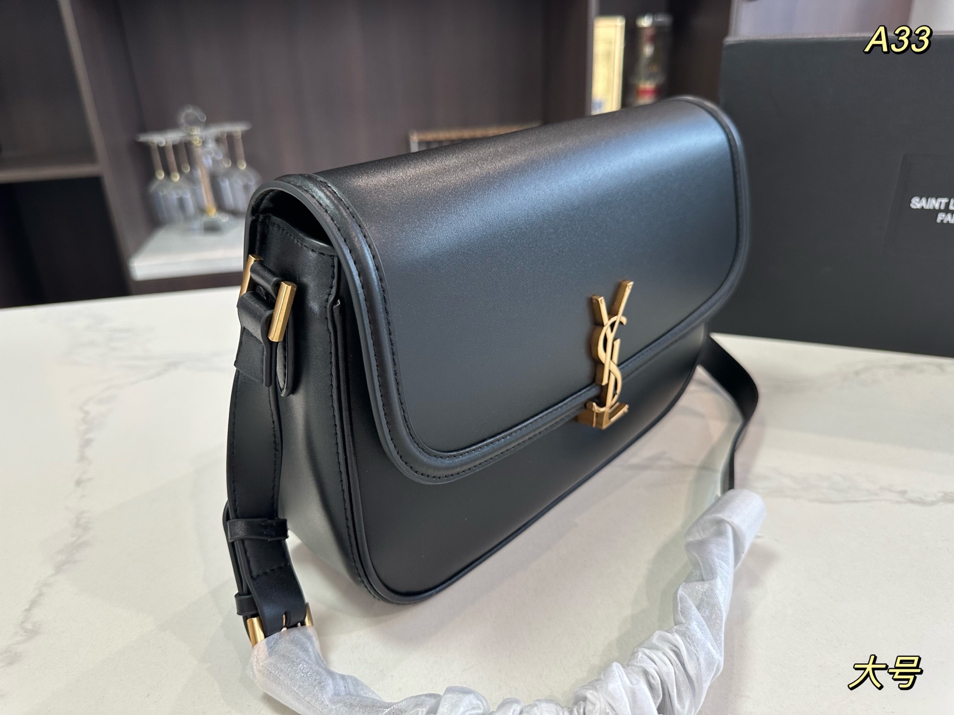 . Folding box size: 24cm/30cm Saint Laurent YSL solferino bag New tofu bag is he - Image 4