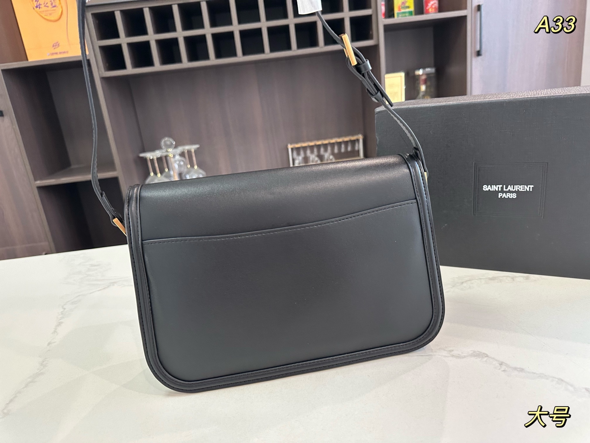 . Folding box size: 24cm/30cm Saint Laurent YSL solferino bag New tofu bag is he - Image 6