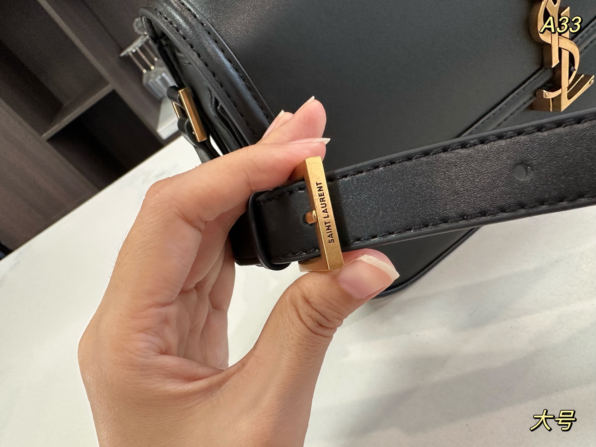 . Folding box size: 24cm/30cm Saint Laurent YSL solferino bag New tofu bag is he - Image 8