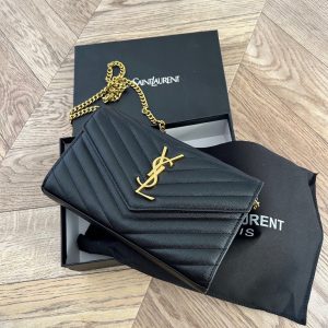 YSL premium Caviar Envelope Bag Woc with box is freshly released‼ It’s so beauti
